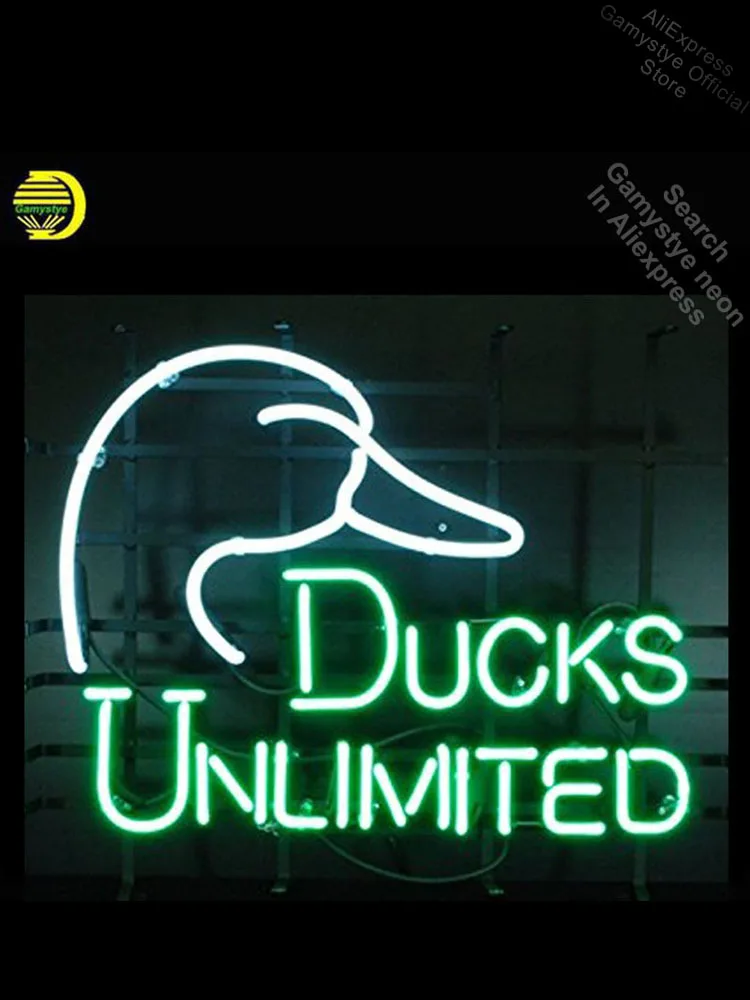 

Ducks Unlimited Neon Sign Restaurant neon bulb Sign neon lights Sign Real glass Personalized Custom Bar Pub Light Cool Neon Sign