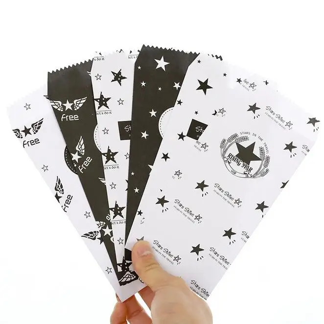 

50 шт./лот, винтажный черно-белый бумажный конверт со звездами, милый Подарочный пакет для карт, офисные школьные принадлежности, оптовая продажа