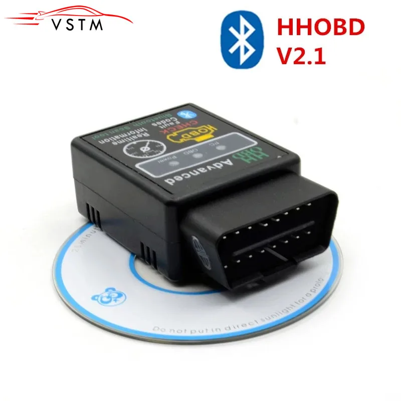 

HHOBD Advanced ELM327 Bluetooth OBD2 HH OBD V2.1 Check Fault Code Erase Trouble Code Scanner for Car Diagnostic Tool
