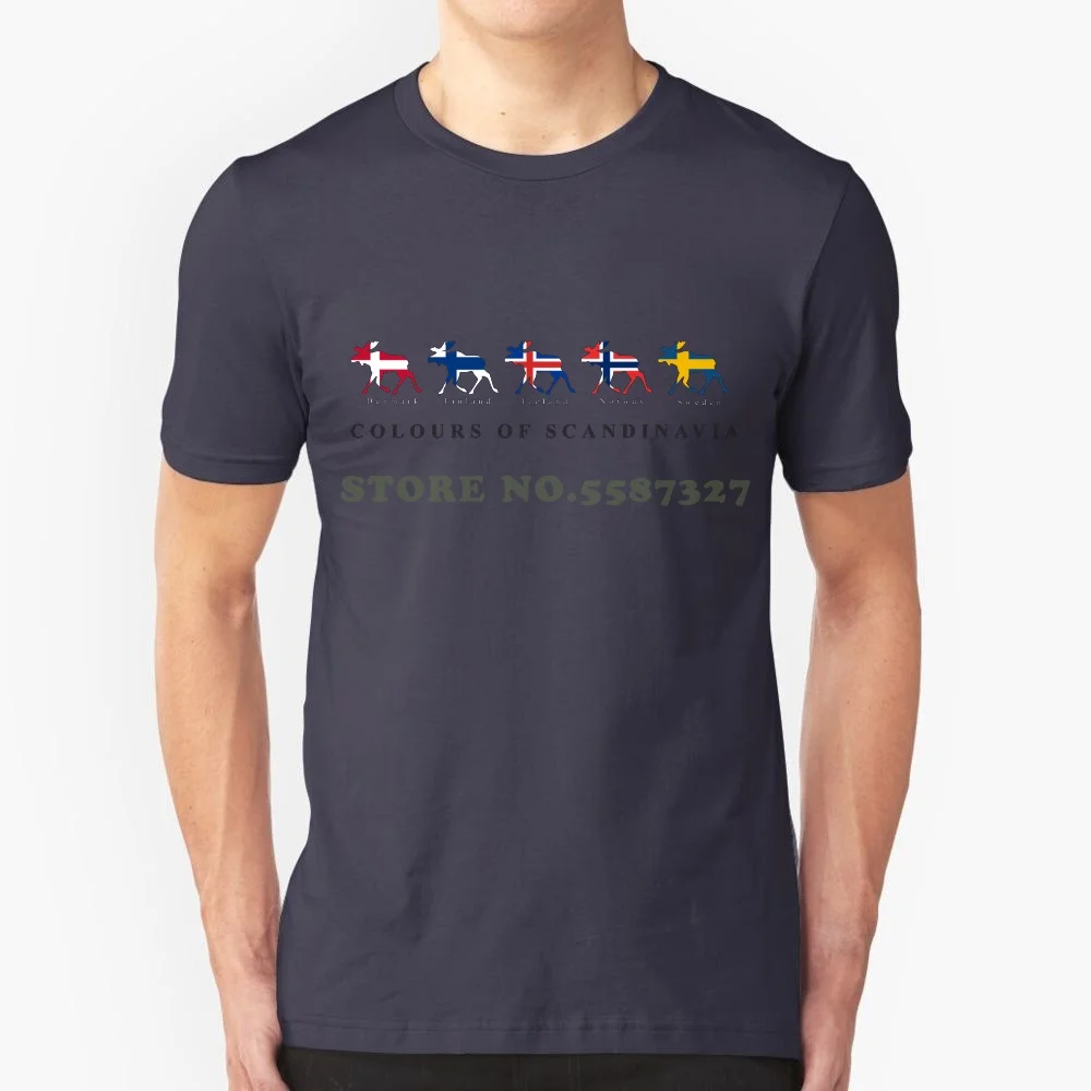 

Colors Of Scandinavia Gray Selection Summer Funny T Shirt For Men Women Scandinavia Sweden Norway Iceland Denmark Finland Fika