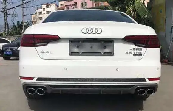 Диффузор A4 губа на задний бампер с выхлопом подходит для Audi S4 Sline 2017 ~ 2019 Стайлинг