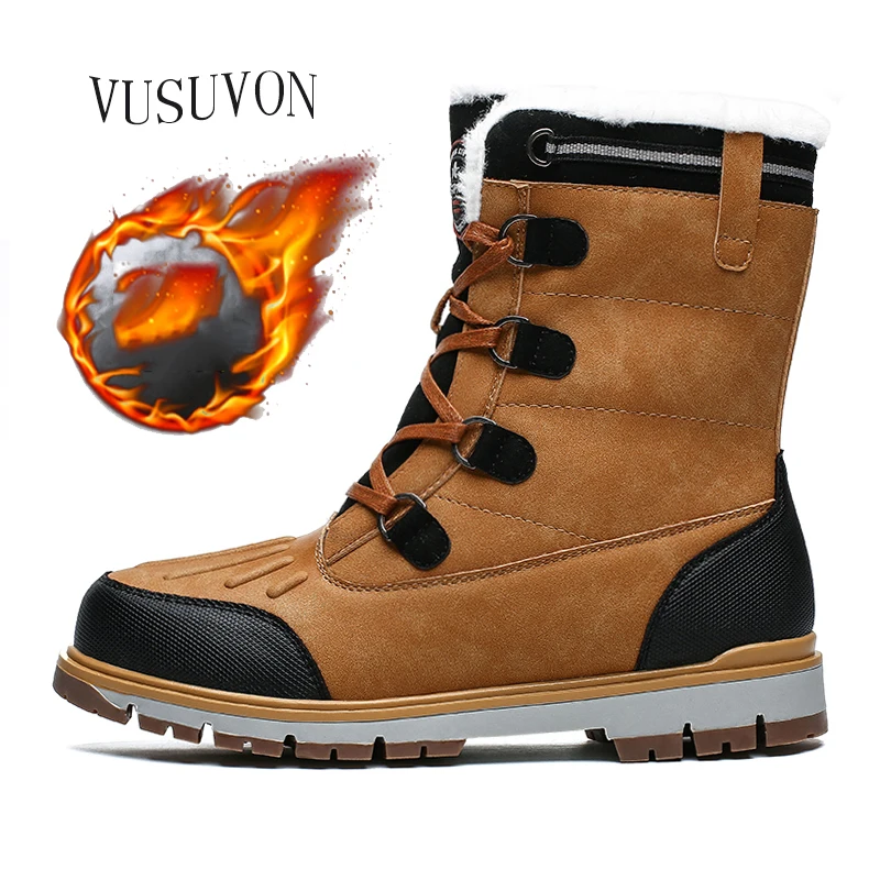 Большие размеры 12 зимние мужские ботинки на меху Лидер продаж роскошные из