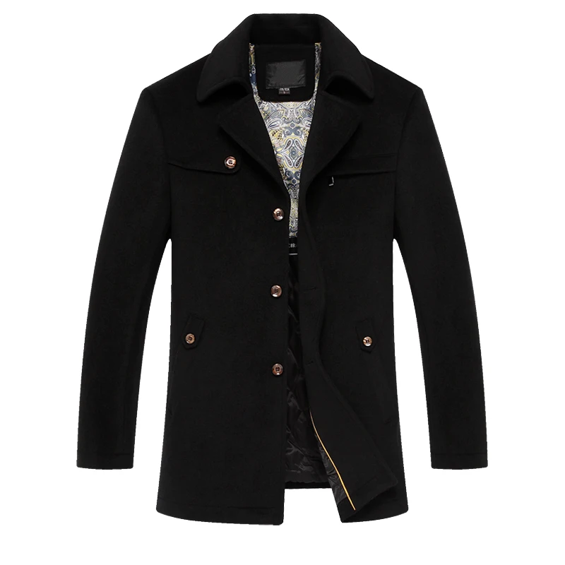 Мужская шерстяная куртка Mountainskin Повседневная теплая ветровка с воротником