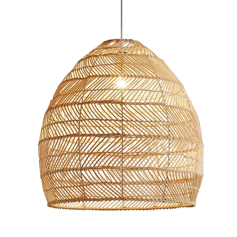 Modern Pastoral Creative Rattan Pendant Lights for Living Room Bedroom Chinese Style Hanging Lamps Home Deco LED Light Fixtures | Лампы и