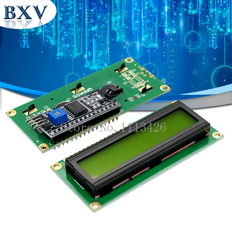 

10PCS/LOT LCD1602+I2C 1602 Serial Green Backlight LCD Display 2560 UNO AVR IIC/I2C module