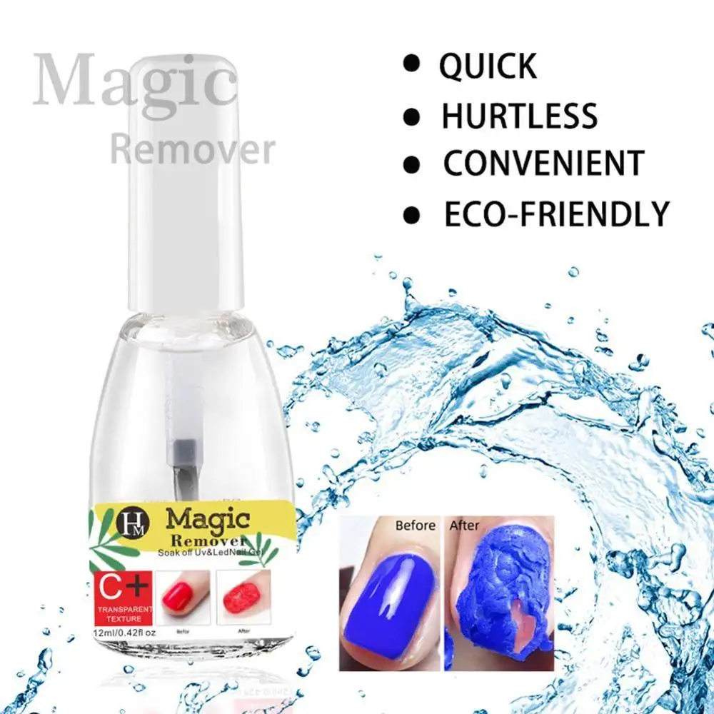 

12ml Nail Polish Burst Remover Liquid Nail Polish Fast Gel Polish Healthy Manicure Cleaner Burst Nail Tools Remover G0S8