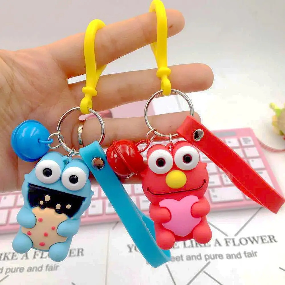 Мультфильм милый Улица Сезам брелок из эпоксидной смолы мягкий ПВХ кукла коготь