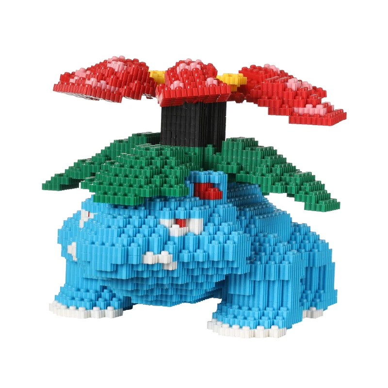 

DUZ 8666 Anime Venusaur Frog Pocket Animal 3D Model DIY Mini Blocks Bricks Building Toy for Children 18cm tall no Box