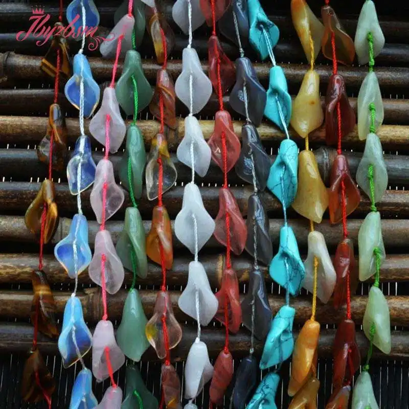 Бусины из натурального камня в форме цветка опал тигровый глаз натуральные