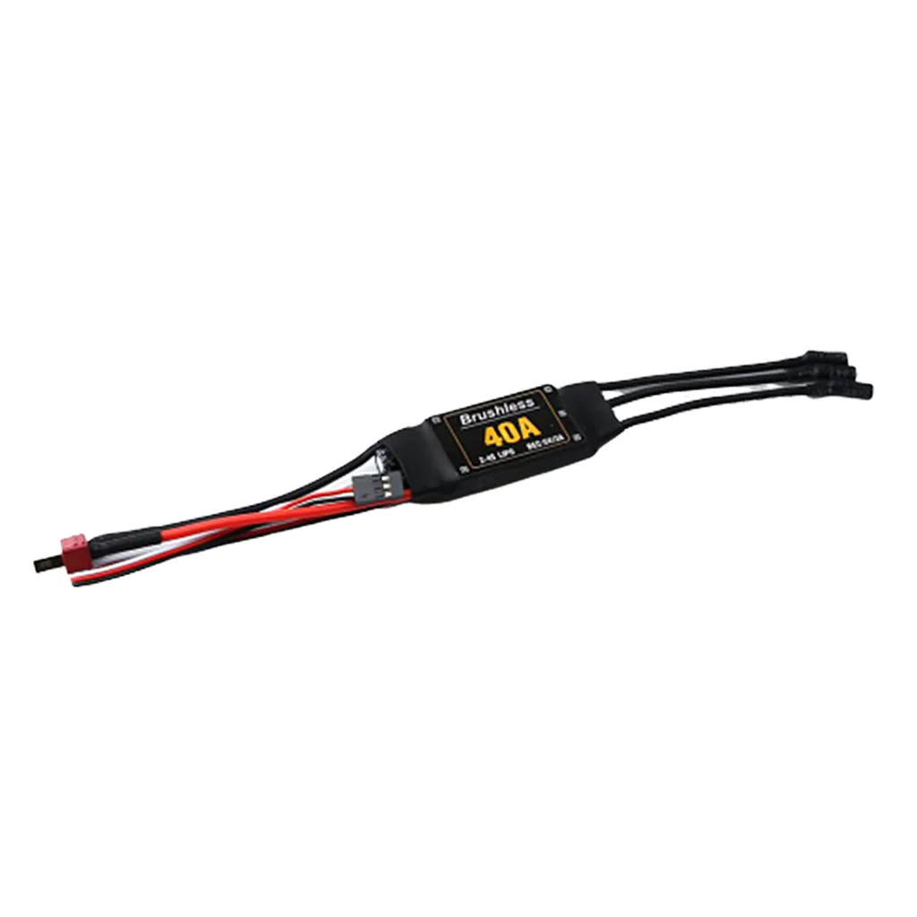 40A Скорость контроллер бесщеточный ESC с Т образный разъем и 3 5 мм банан разъемы