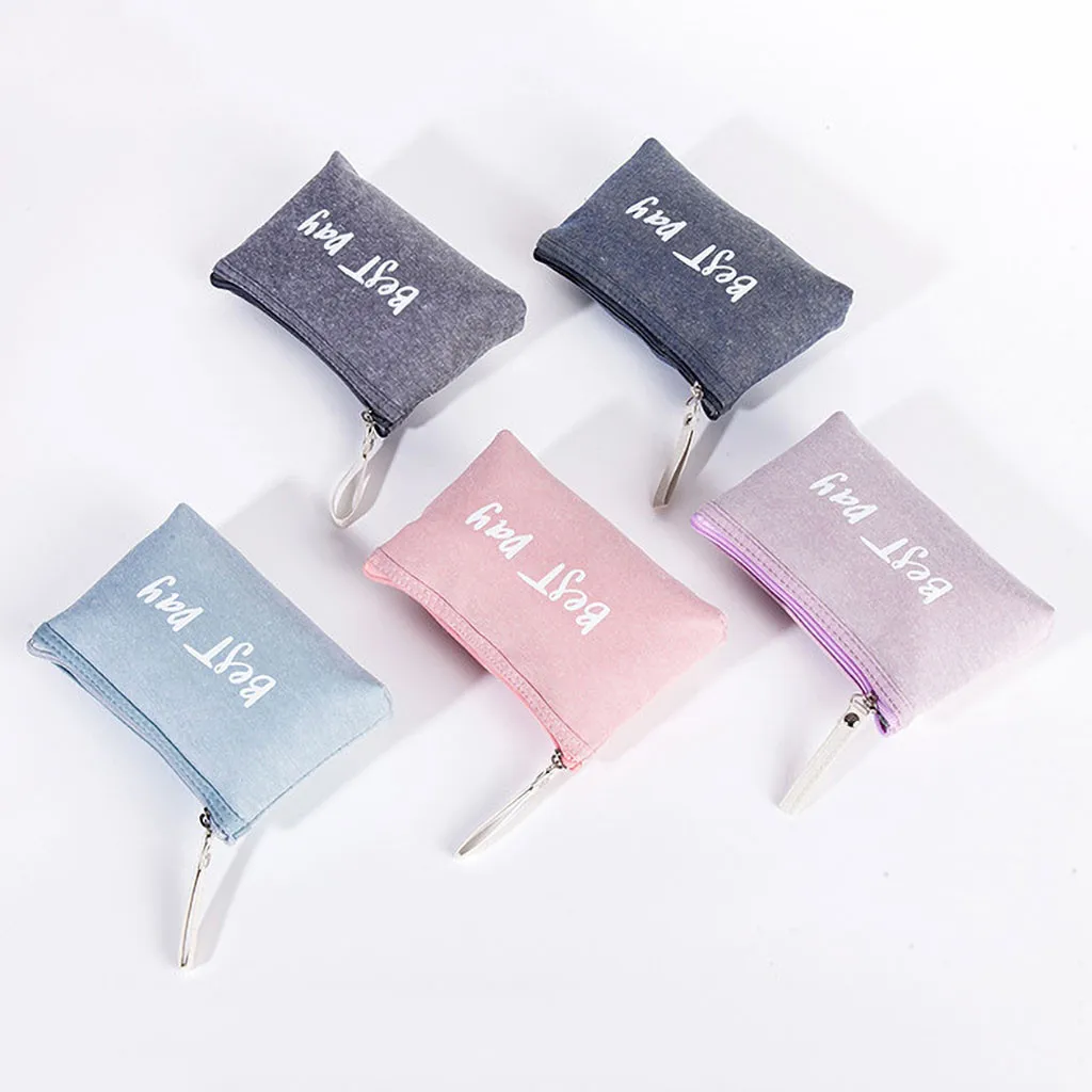 Большая вместительная косметичка из хлопка и льна многофункциональная для