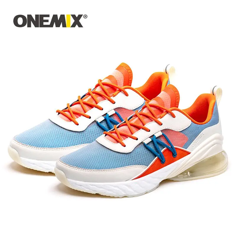 ONEMIX Men Running Shoes Breathable Mesh Walking Sneakers Comfortable Sports Shoes Air Cushion Athletic Outdoor Jogging Shoes