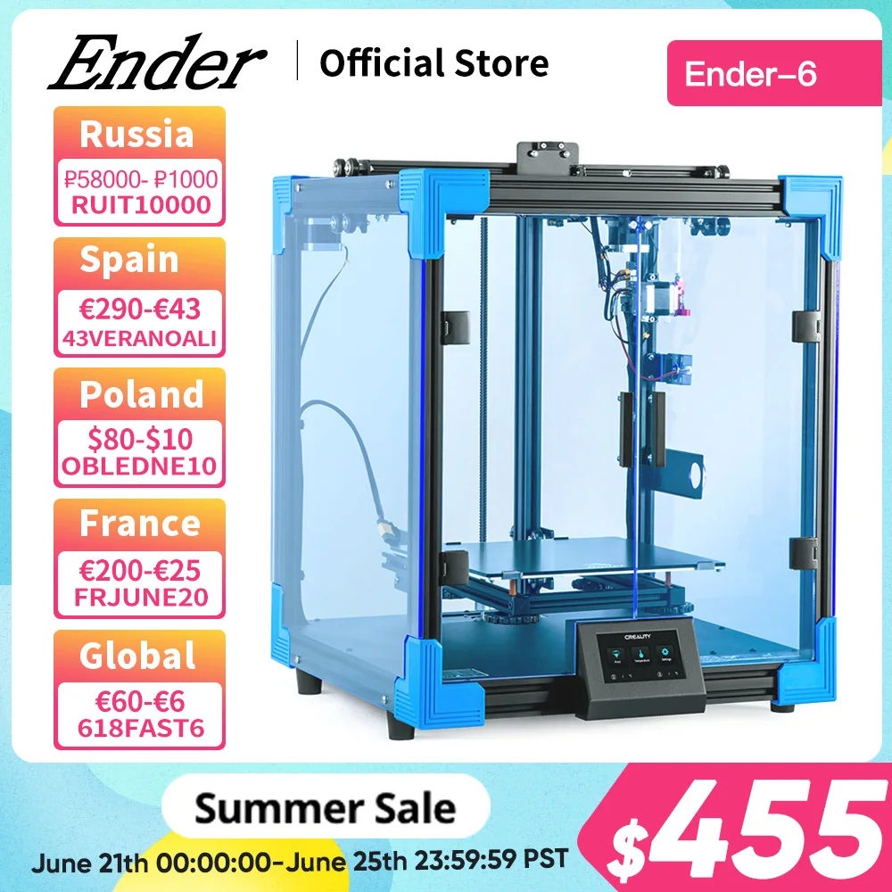 Ender-6 3d Printer Kit High Precision Large Size Silence Mainboard TMC2208 Creality 3D | Компьютеры и офис