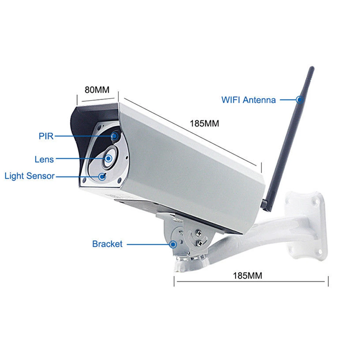 Беспроводная камера видеонаблюдения 1080P HD Wi Fi водонепроницаемая с солнечной