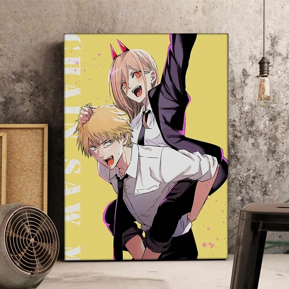 

Wall Art Canvas Chainsaw Man Home Decor Power Painting HD Print Modern Japan Anime Posters Cuadros Modular Pictures Living Room