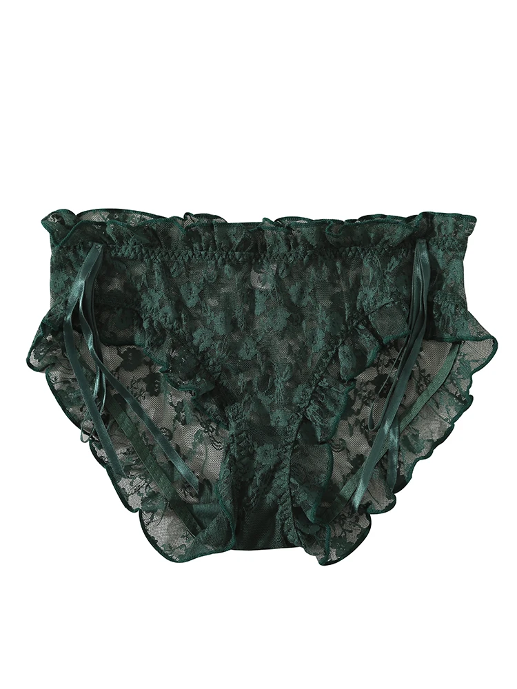 Женские ультратонкие трусики интимные кружевные прозрачные однотонные японские