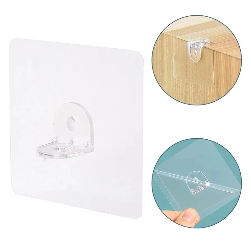 10pcs Strong Shelf Support Adhesive Pegs Closet Cabinet Layered Partition Board Fixed Bracket Paste Hook Furniture Hardware | Дом и сад