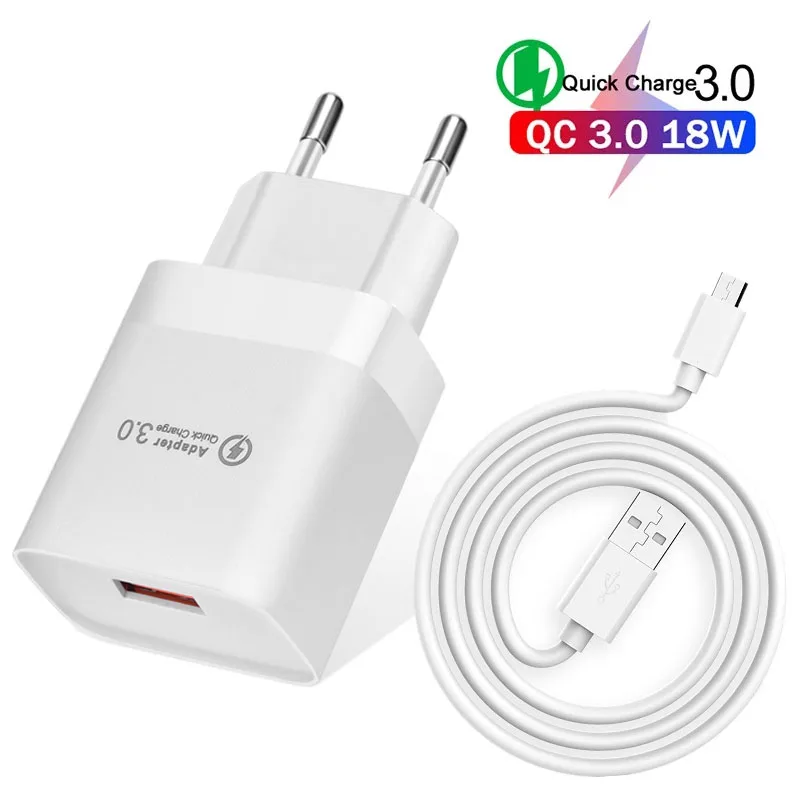 18 Вт QC 3 0 USB зарядное устройство с функцией быстрой зарядки телефона адаптер для