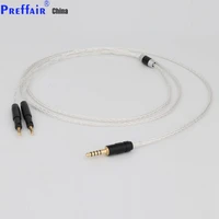 preffair e0413 2 5mm3 5mm4 4mm balanced 8 cores silver plated headphone cable for ath r70x r70x