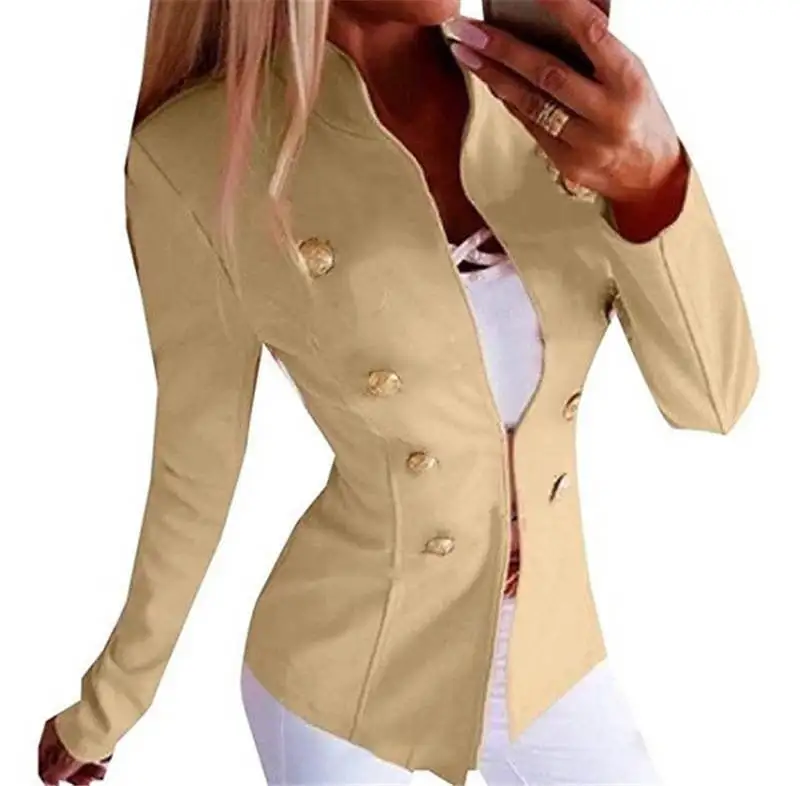 Лидер продаж Повседневная Женская куртка с длинным рукавом приталенное пальто