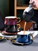 colorful coffee cup creative phnom penh ceramic water mug with spoon saucer coffee cup afternoon tea mug black tea cups
