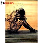 Алмазная мозаичный портрет Huacan, Набор для вышивки крестом, алмазная вышивка, девушка, алмазная картина для дома, Новое поступление дома