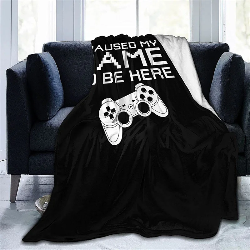 

I Paused My Game to Be Here Navajo Cubre Camara Green Throw Blanket 3D Print On Demand Sherpa Super Comfortable For Sofa