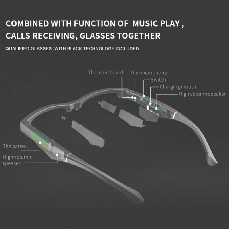 

Smart Audio Sunglasses Polarized Lenses Open Ear Bluetooth Sunglasses Speaker Listen Music Make Phone Calls Sunglasses