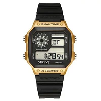 new stryve top brand digital led outdoor sports mens watch waterproof alarm clock timing multifunctional electronic watch