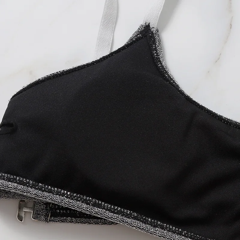 Женское пикантное бикини Cikini модный серебристый раздельный купальник пуш-ап с