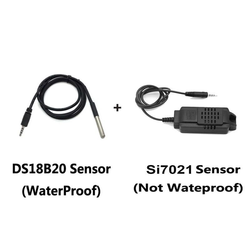 Si7021 and DS18B20 Sonoff TH 10A/16A умный wifi переключатель контроллер с температурным датчиком и водонепроницаемым контролем влажности умный дом - Комплект: Si7021 and DS18B20