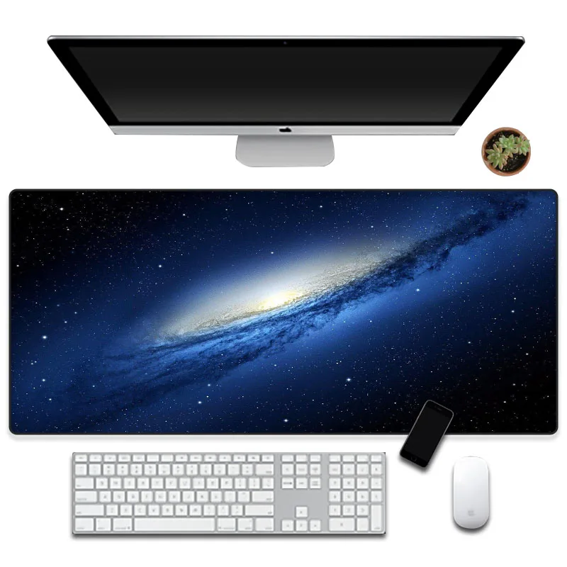 

Yuzuoan blue bottom universe mystery mouse pad XL Xxl office gaming mouse pad computer game table mat