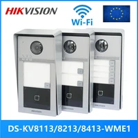 hikvision 1 4 button ds kv811382138413 wme1b ip doorbell wifi doorbelldoor phonevideo intercomwaterproofic card unlock
