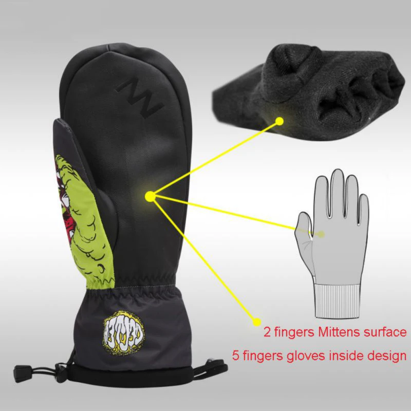 

Winter Warm Snowboarding Ski Gloves men women Kids Snow Mittens Waterproof Skiing Breathable Air