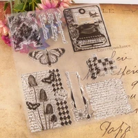 typewriter handwriting background transparent clear silicone stampseal for diy scrapbookingphoto album decorative card making