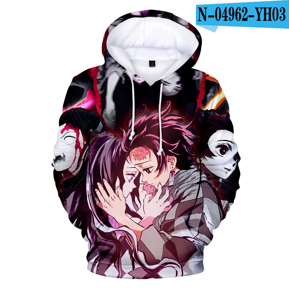 N04962 Demon Slayer: Kimetsu no Yaiba толстовки с 3D принтом для женщин/мужчин модные толстовки с длинными рукавами и капюшоном Новое поступление уличная одежда - Цвет: N04962