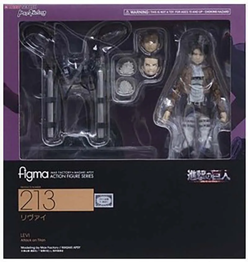 

Figma 213 203 207 Attack on Titan Captain Levi Mikasa Eren Action Figure Models Collectible Toys