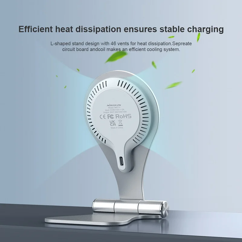 nillkin magnetic wireless charger for iphone 12 pro max 2 in 1 desktop phone holder for iphone 13 fast charging for iphone 12pro free global shipping