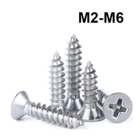 316 stainless steel countersunk flat head phillips self tapping screws cross recessed wood screw m2 m2 2 m2 6 m3 m3 5 m4 m5 m6