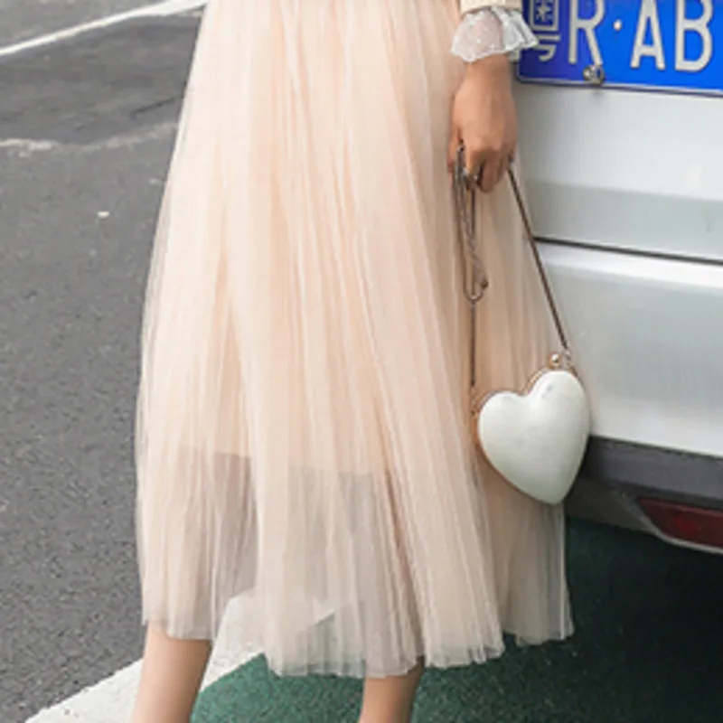 

Elegant Sweet Two Piece Sets Women Mesh Patchwork O-neck Sweater + High Waist Long Sling Pink Dress Suits Conjuntos De Mujer New