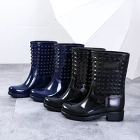 rain boots womens adult galoshes non slip rain boots shoe cover rubber shoes pvc