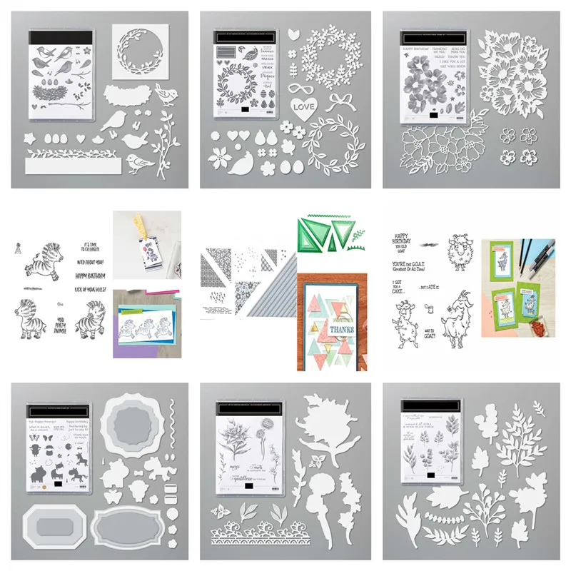

Animal Metal Cutting Die and Clear Stamp Set Scrapbook Decor Template Geometric Cartoon Greeting Card Handcrafted New 2022
