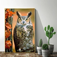 5d diy diamond painting cross stitch ugly owl embroidery mosaic handmade full square round drill wall decor craft gift
