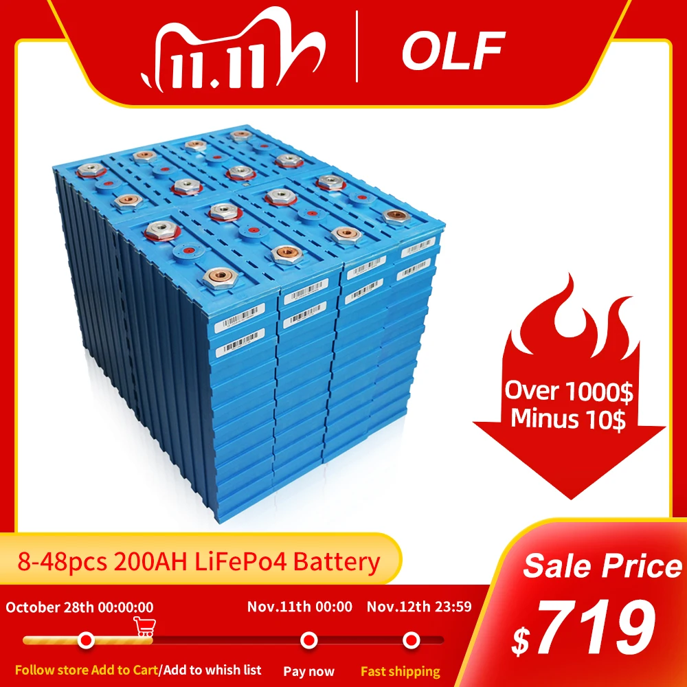 

8-48 шт., литий-железо-фосфат, 3,2 в, Ач