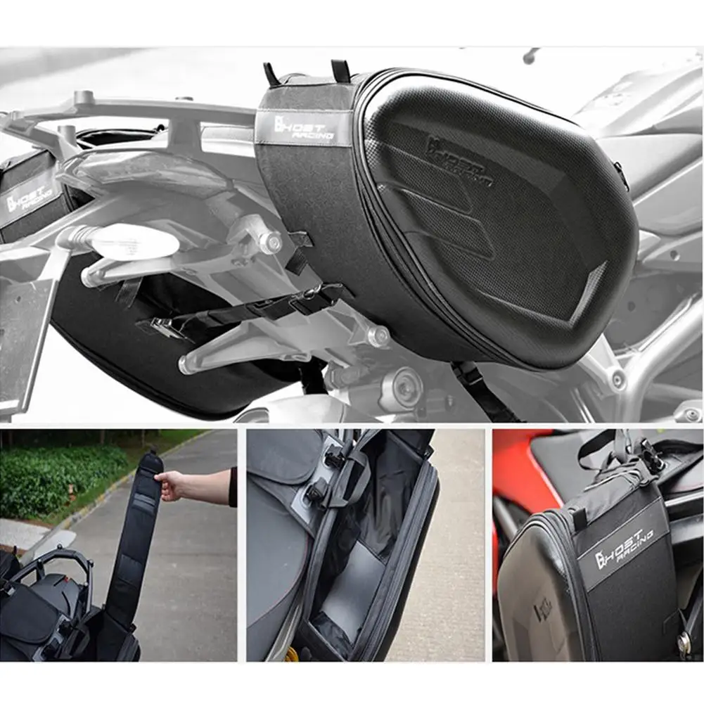 Motorcycle Side Bag Saddle Locomotive Bilateral Helmet Carbon Fiber Multi-Function Travel Riding For |