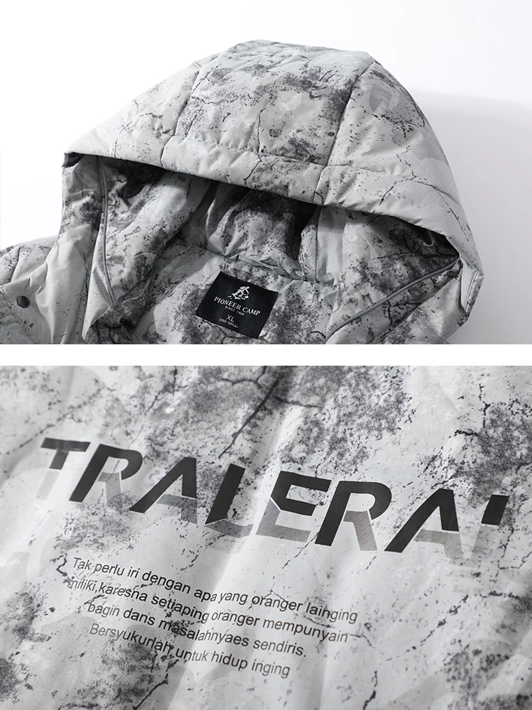 Пионерский лагерь новинка 2019 белый утиный пух куртка Мужская повседневная с