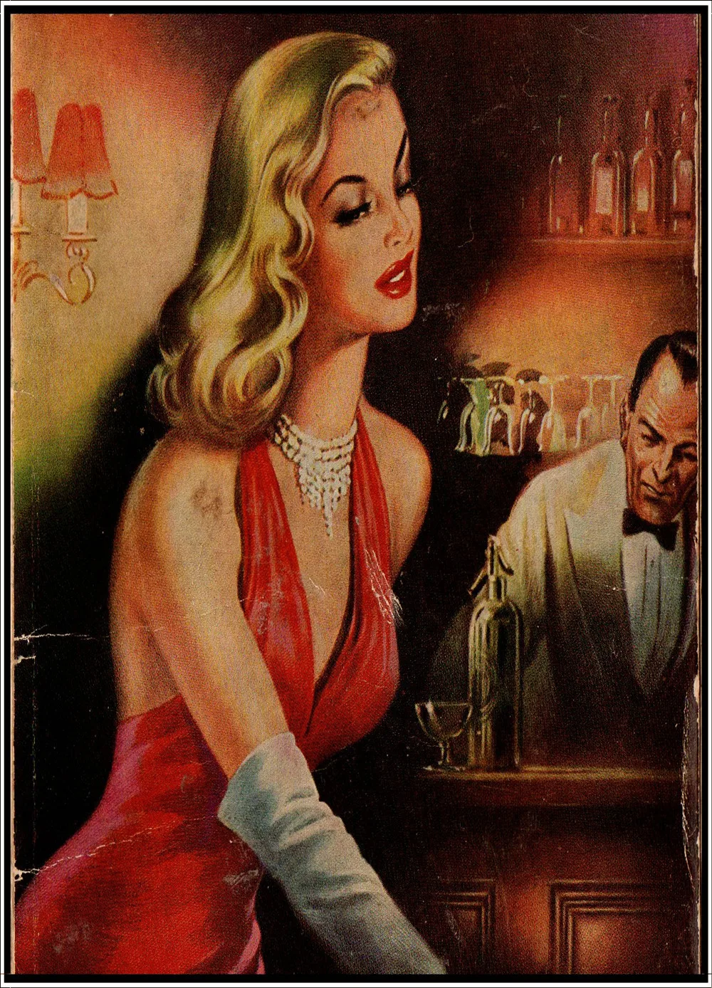 Ретро Сексуальная Девушка Художественная настенная бумага настенный график