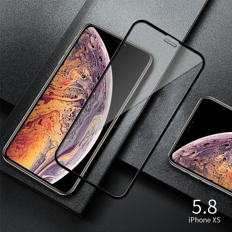 5 шт. 9H полное покрытие закаленное стекло для iPhone XR 11 Pro Max X XS 6 6s 7 8 Plus SE 2020 защита