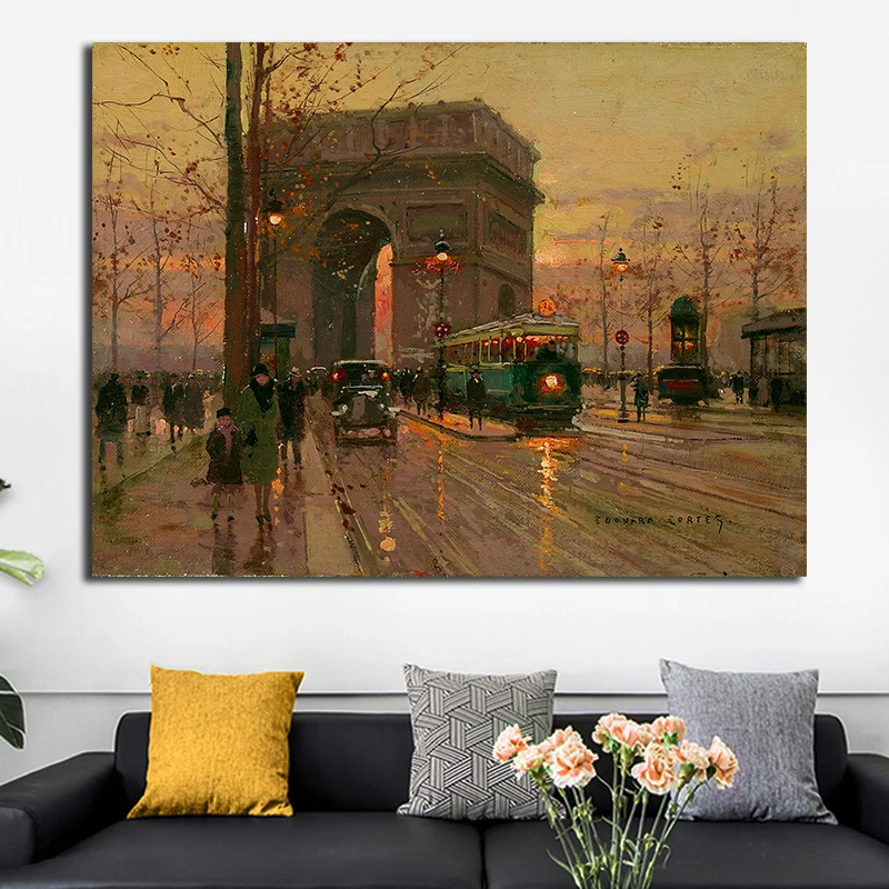 OUCAG абстрактная картина маслом Современные печатные настенные художественные