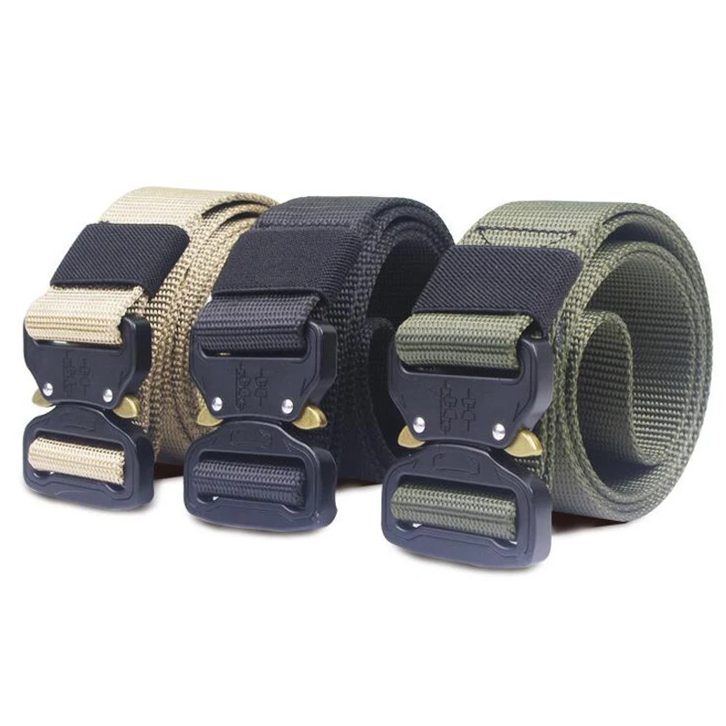 Военный тактический армейский сверхмощный нейлоновый ремень с металлической